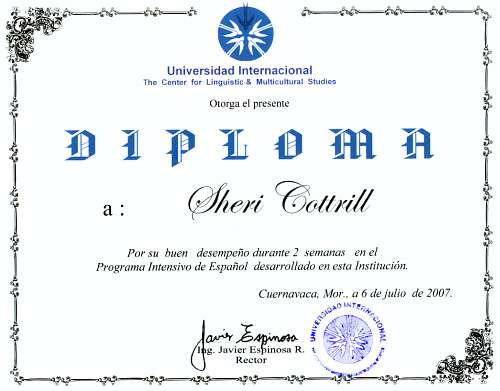 Diploma de Sheri