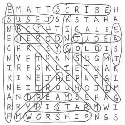 Wise Men Word Search Answers!