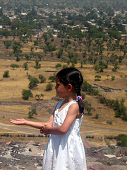 Young girl performs a solstice ritual in Mexico