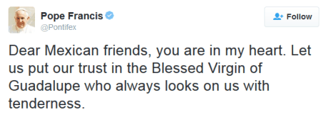 Pope Francis and the Virgin Tweet