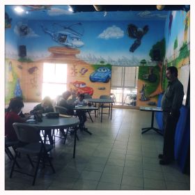 David teaching English in Las Palmas