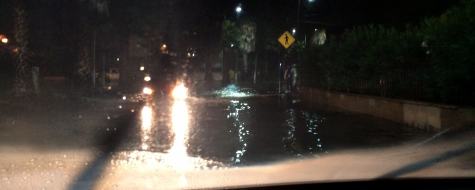 Flooded Street in Las Palmas, Ixtapaluca