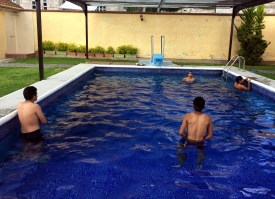 Swimming at the Men's Retreat