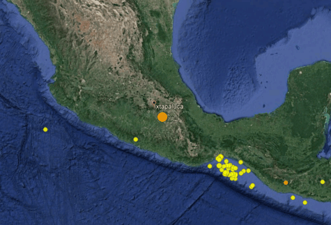 Recent quake and previous aftershocks