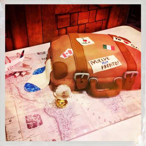 Suitcase birthday cake