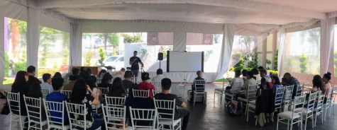 Cuco leads at the Path of Life Bible Church in Las Palmas