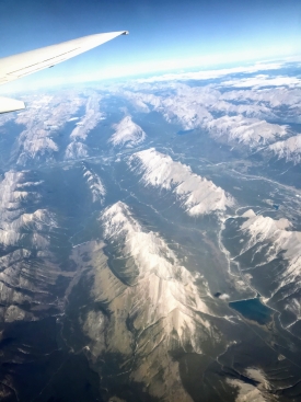 The Rocky Mountains from the air