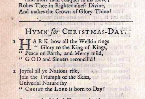 Hymn for Christmas-Day - HARK how all the Welkin rings