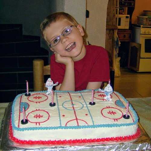 Nathanael's ice hockey cake