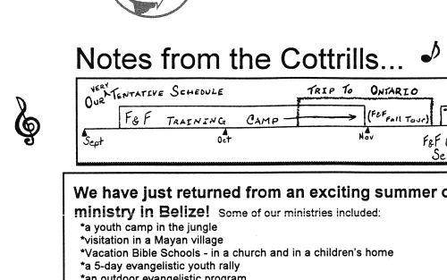 The first Notes from the Cottrills