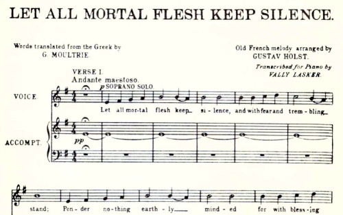 Let All Mortal Flesh Keep Silence 1921