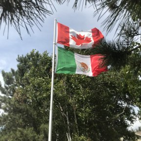 Canada and Mexico flags