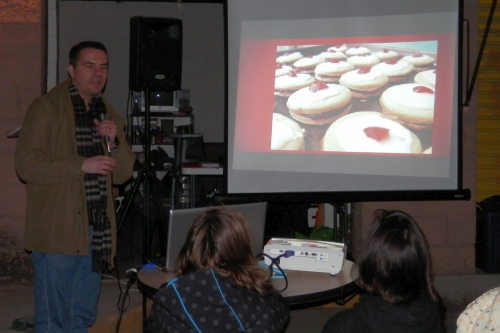 Belgium Cookies and a message at the community centre!