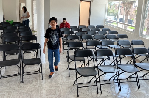 setting up chairs