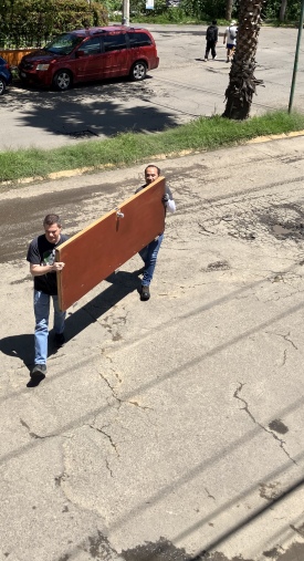 Moving in one of the doors