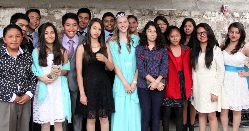 Hannah with friends at her 15th birthday party 2016.