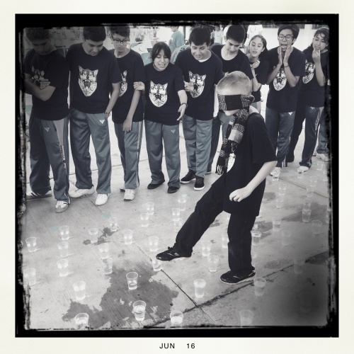 Nathanael stepping carefully!
