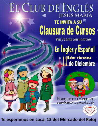 English Class Christmas Event poster