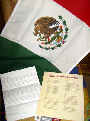 Mexico Flag, Hymno Nacional, and letter from the President