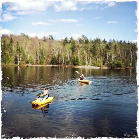 Nathanael and Hannah kayaking