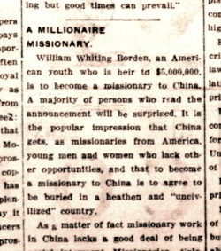 A Millionaire Missionary