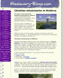 A page from Missionary-Blogs.com