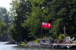 Ontario Flag on the Trent Severn Waterway