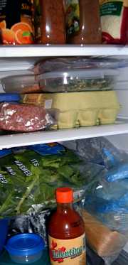 A peek inside our fridge
