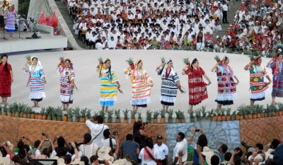 Pineapple dancers in Oaxaca