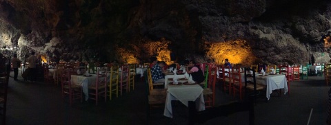 A restaurant in a cave