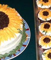 Sunflower Cake and Cupcakes