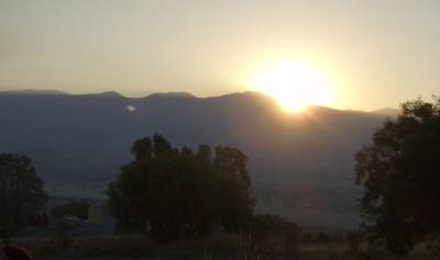 Sunrise in the hills of Ixtapaluca, Mexico